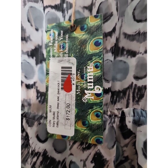 Show Me Your Mumu Dress Womens M Peacock Hi-Low Fairycore Whimsical Sheer New - Picture 9 of 9